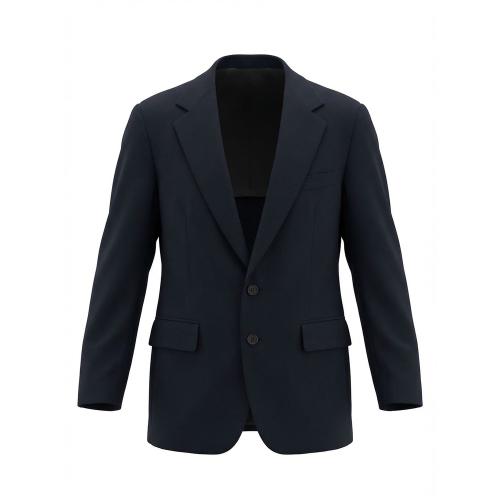 Classic Collection Mens Black Two Button Blazer Sport Coat Business Suit